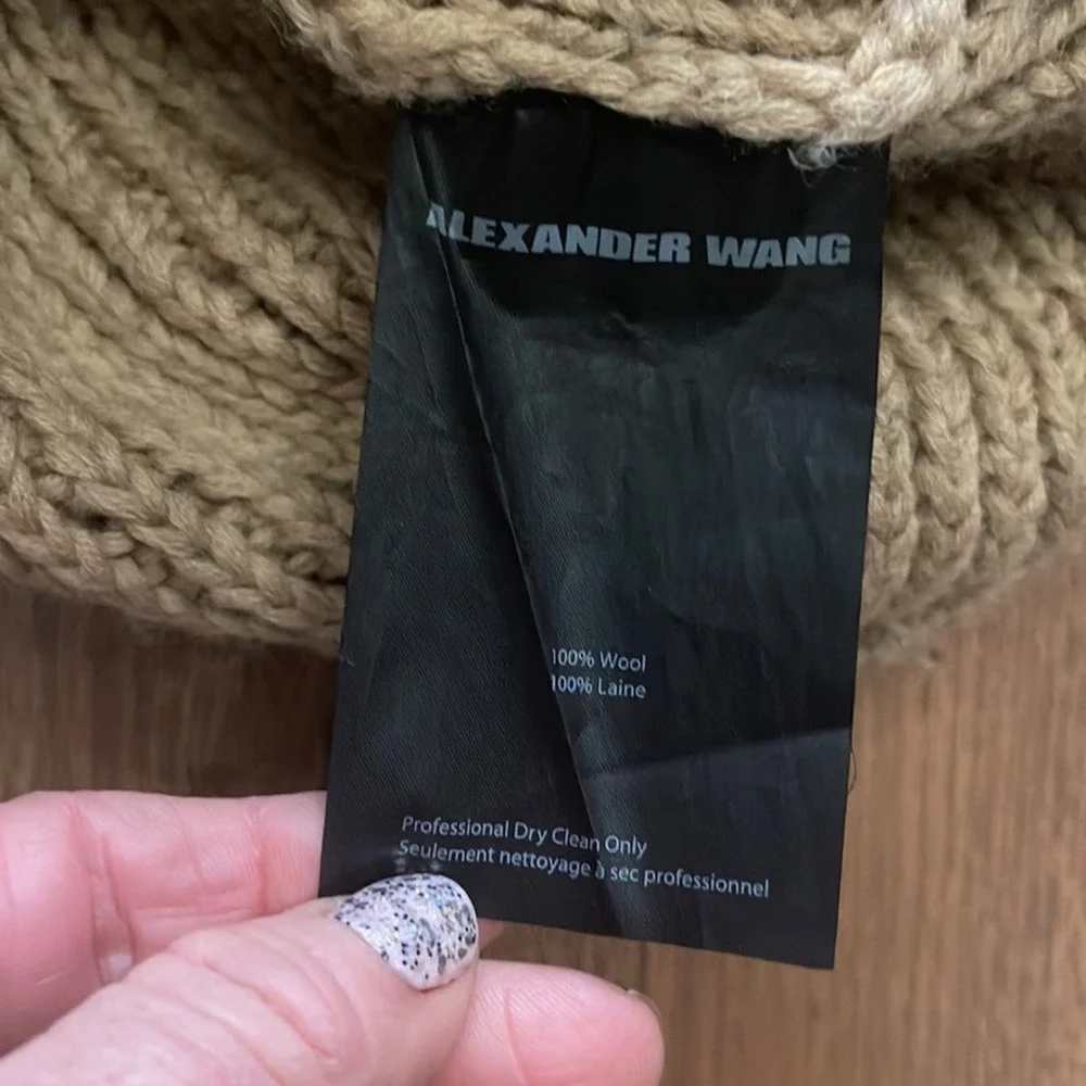 Alexander Wang Chunky Balloon Puffy Sleeve Oversized Wool Cardigan - Picture 6 of 7